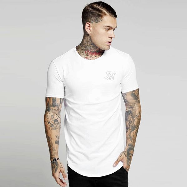 

2019 brand men's embroidery tshirt cotton short sleeve t shirt spring summer casual men's o neck slim t-shirts size m-xxl, White;black