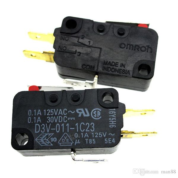

d3v-011-1c23 travel limit micro switch 0.1a 125vac 30vdc japan omron