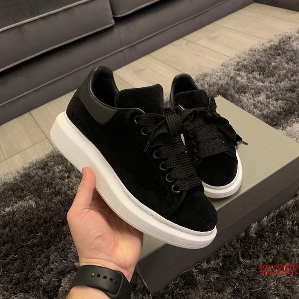 

new west men women designer sneakers womens shoes mens fashion leather oversized-sole trainers white platform shoes s1, Black