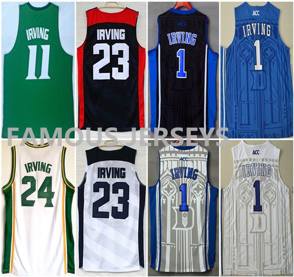 

St patrick chool 24 player duke ba ketball jer ey 1 kyrie irving all titched ba ketball game uniform u a 23 dream team