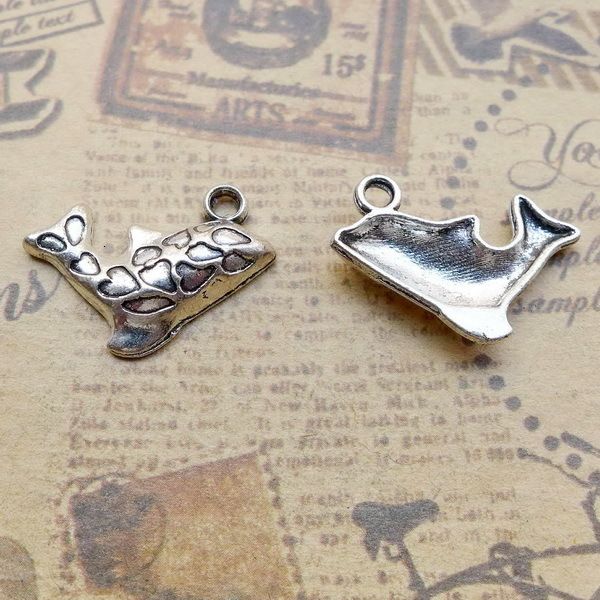 

b6087 14.8*22.3mm goldfish ancient silver combine gold product parts 200 individual / package 1.5 g, Bronze;silver