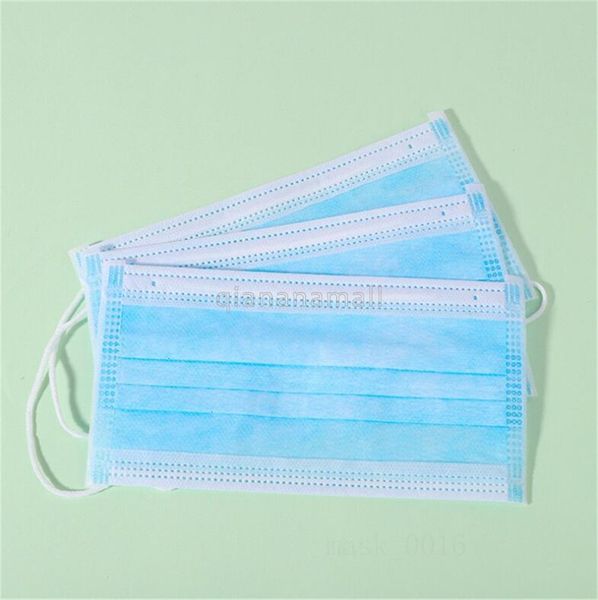 

синий на складе 50pcs non woven одноразовая маска 3 layers маски для лица ушной пыли доставка 100шт set free gift dfip