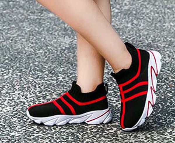 

womens shoes trainers women sneaker women casual shoes stripe loafer dress shoes flat shoe shoe001store px464, Black;red