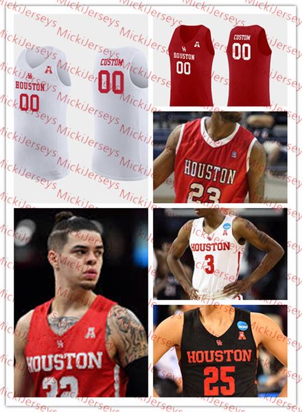 

Custom Houston Cougars Basketball Jersey Chris Harris Jr. Landon Goesling Armoni Brooks Justin Gorham Corey Davis Jr. Nate Hinton UH Jersey
