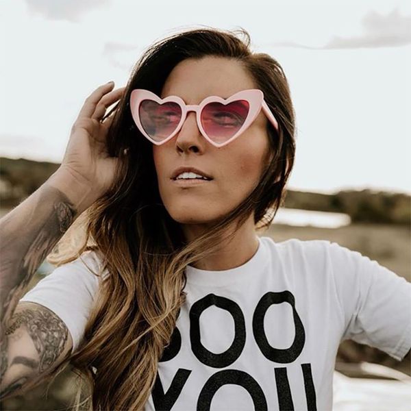 

vivibee pink love heart shaped sunglasses retro uv400 women fashion 2020 glasses vintage female cute lolita eyewear girls shades, White;black
