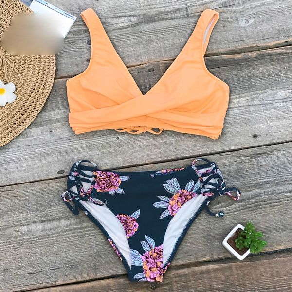 

бикини для женщин дизайнер бикини cupshe оранжевый и фиолетовый узелок бикини наборы женщины boho два кусочка купальников 2019 девушки пляж, White;black