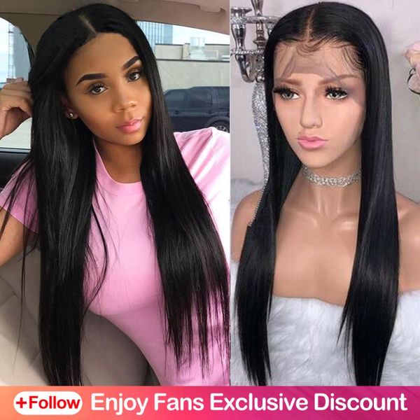 

beaudiva lace front human hair wigs with baby hair pre plucked hairline brazilian straight human wigs for black women, Black;brown