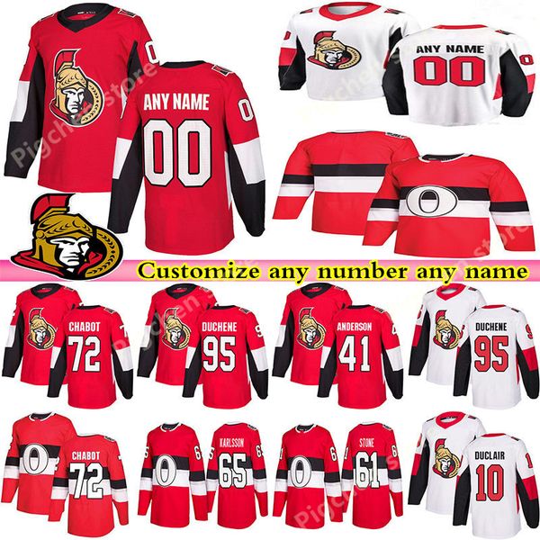 

custom ottawa senators jerseys 7 tkachuk 41 anderson 9 ryan 39 englund 65 karlsson duchene custom any number any name hockey jersey, Black;red