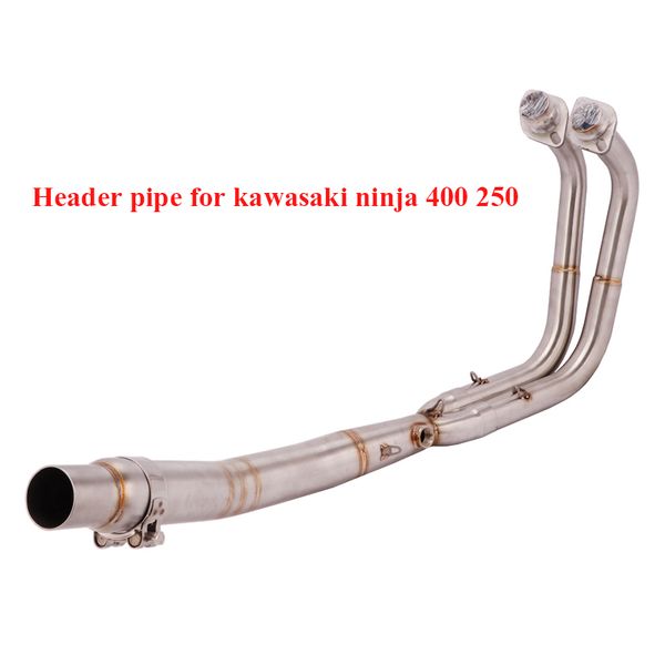 

ninja 400 slip on exhaust system connect tube header front link pipe exhaust system for ninja 250 400 2017-2020