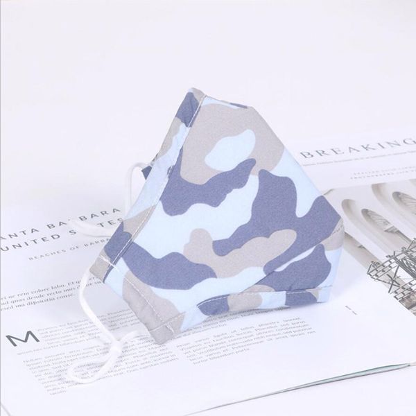 

designer face mask kid camouflage mask filter european and american fashion anti smog pm2.5 navy blue summer cotton mask amazon ell