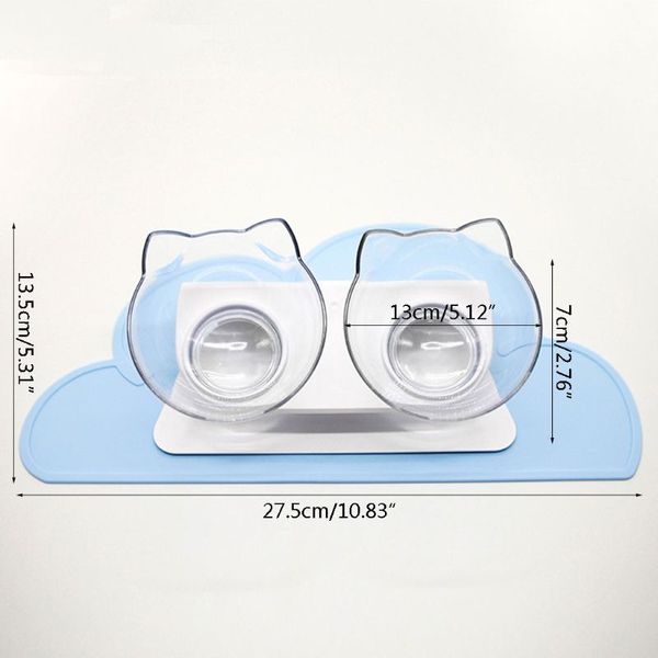 

double cat bowl with raised stand pet food bowl perfect for cats and small dogs cute bowl