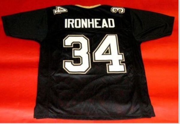 

custom men youth women vintage #34 craig heyward custom ironhead football jersey size s-6xl or custom any name or number jersey, Black