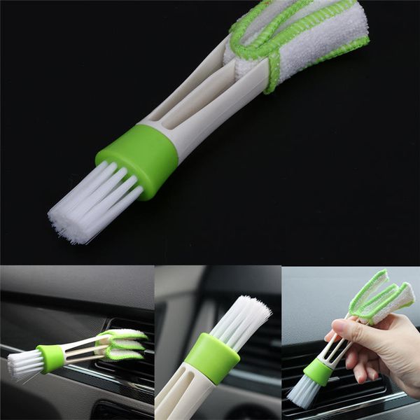 

double ended auto car air conditioner vent outlet cleaning brush car meter detailing cleaner blinds duster brush