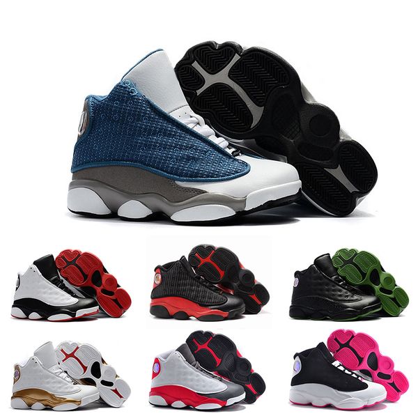 

jumpman высокого качества 13 13s детская обувь баскетбол чикаго flint бред black cat dmp юношеские тренеры большие дети мальчики девочки бас