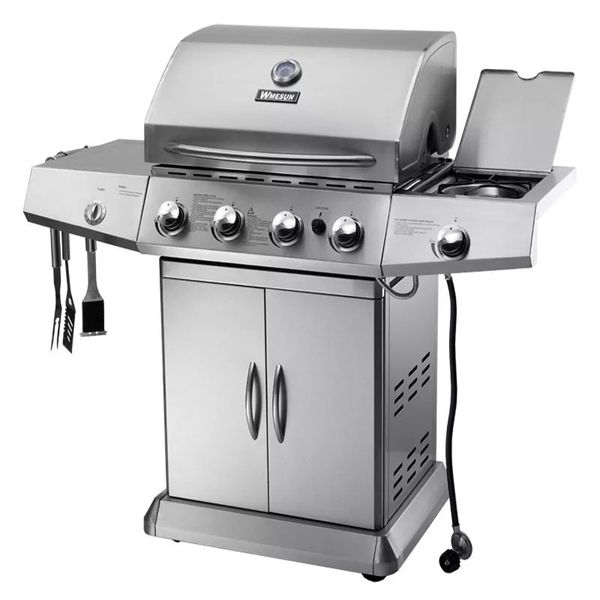 

by sea high-end configuration and perfect appearance outdoor gas bbq grill,four burner+side burner gas bbq grill