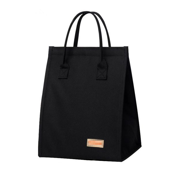 

waterproof oxford solid thermal insulation kids lunch bags women portable heat preservation picnic lunch box aluminum bag, Blue;pink