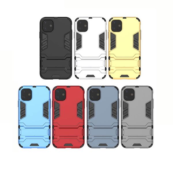 

stand cool phone case for iphone 11 pro hard plastic durable silicon hybrid kickstand phone shell cover for iphone 11 pro max xs max 7 plus