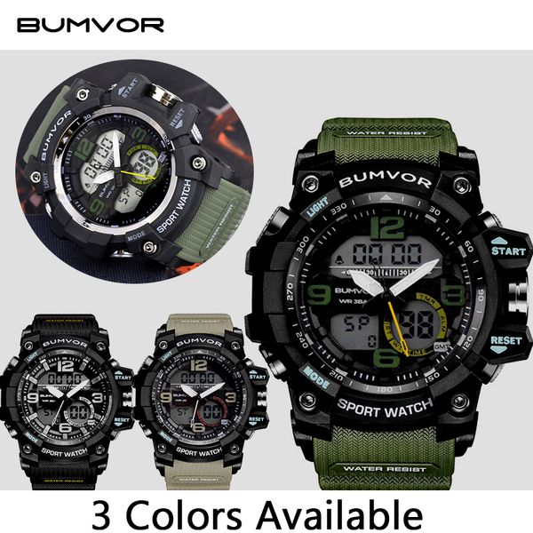 

men led digital watch sports watches fashion outdoor wristwatches waterproof fashion casual watch relogio masculino, Slivery;brown