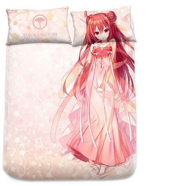 

anime cartoon date a live itsuka kotori quilt cover soft printed bedding set with pillow case bed sheet duvet cover set