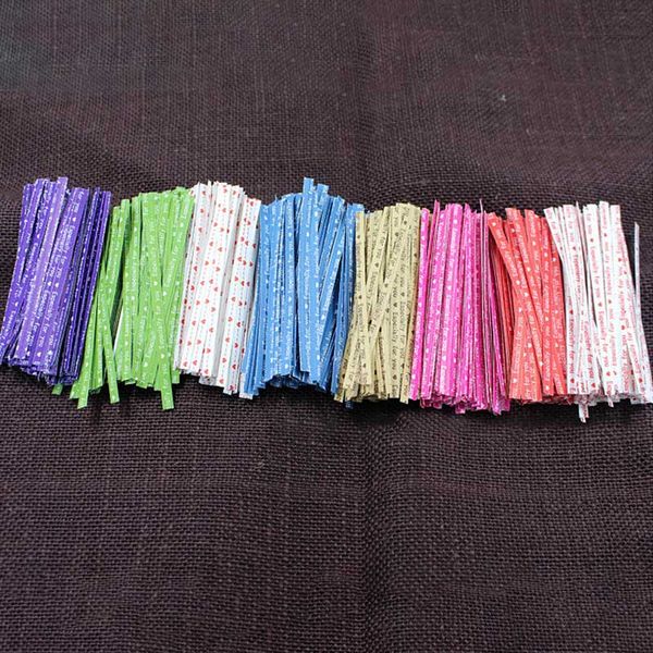 

gift wrap 100pcs / bag kitchen gadgets cake twist tie wire metallic ties lollipop dessert accessories fasteners sealing tools