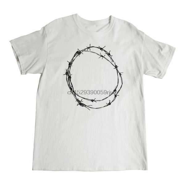 

barb wire t shirt, White;black