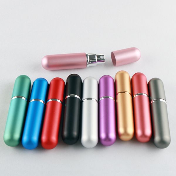 

9 цветов 5мл mini spray perfume bottle путешествия refillable слейте cosmetic контейнер флакон духов форсунка алюминиевая возвратных бутылок