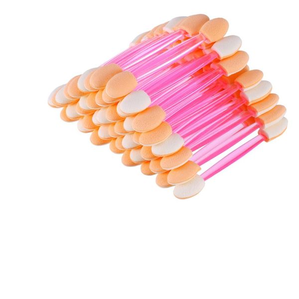 

100pcs/pack professional sponge stick eye shadow applicator cosmetic makeup tools double-head eyeshadow brush nail art tools