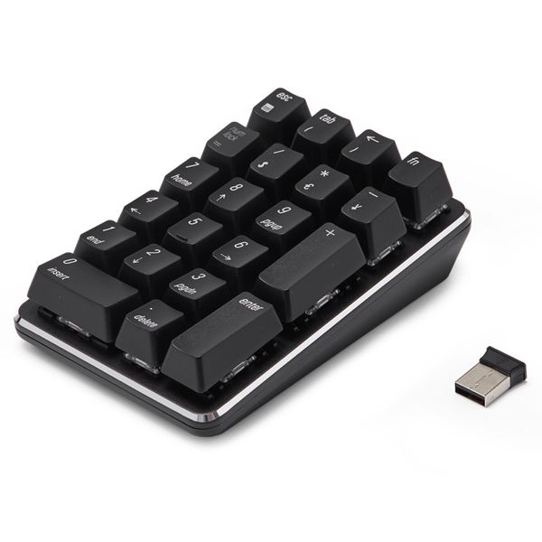 Smart 21 Key USB 2.4G Wireless Mechanical Numeric Keypad für Notebook, Desktop, Finanzbuchhaltung Wireless Keypad Input Digitale Tastaturen