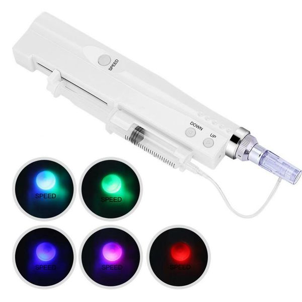 

новый 2 в 1 мезотерапия мезо gun derma pen dr pen micro needle stamp анти старение кожи лица машины красоте, Black;white