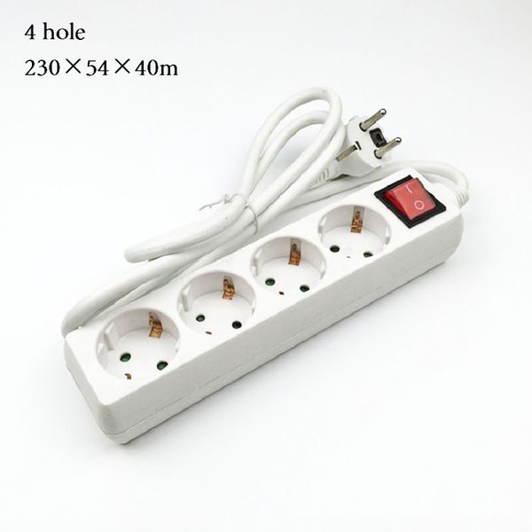 

eu european germany standard socket 16a 3/4/5/6 ac outlet strip power oultet extension with adapter cable1.5m/3m