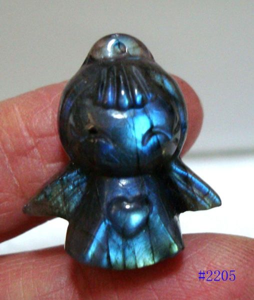 

natural labradorite carved angel suitable for pendants women man jewelry accessories weddings parties birthday gift