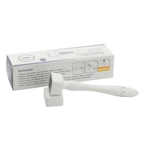 DRS Verstellbarer 140-poliger Mikronadel-Derma-Stempel 0,5–3,0 mm für Anti-Aging-Faltenentfernung, Hautverjüngung, Derma-Roller-System