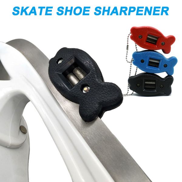 

1pcs ice skating blades sharpener diamond hand held skate sharpening little fish shape 66cy