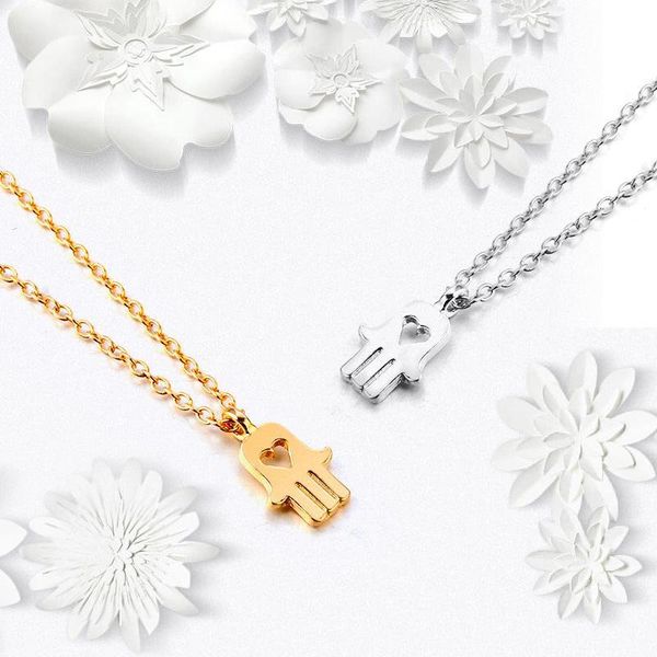 

exquisite fatima hand necklaces chocker necklace pendant for women girl statement necklace, Silver