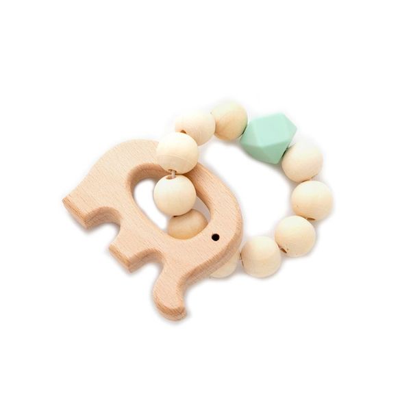 

wooden animal teether baby silicone and wood teething ring pgraphy props