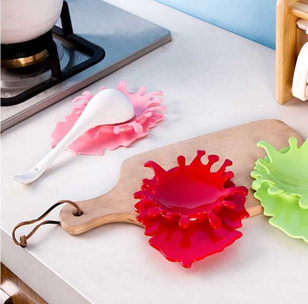 

mustard blood shaped spoon rest by mustard kitchen cooking aid cup holder