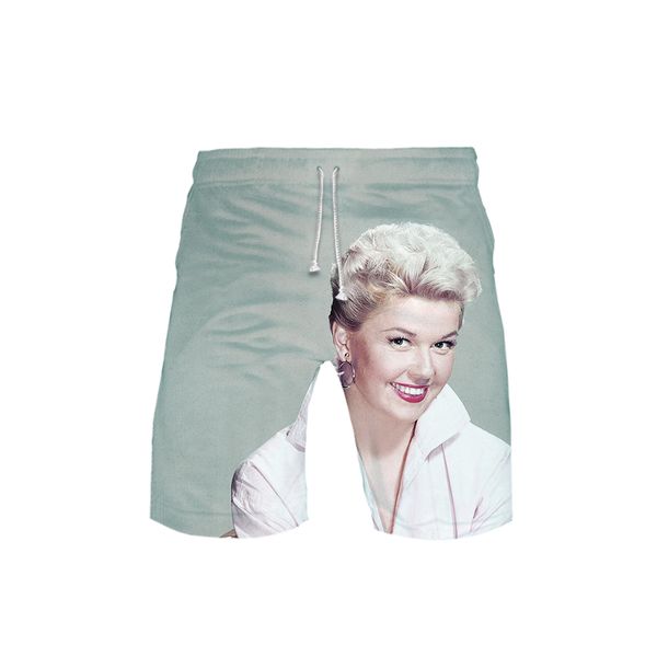

women's 3d doris day templar 3dboard shorts trunks 2019 summer new quick dry shorts men hip hop short pants beach wear, White;black