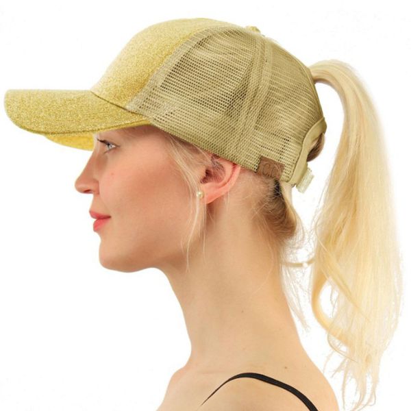 

2019 ponytail messy buns trucker plain baseball visor cap dad hat, Blue;gray