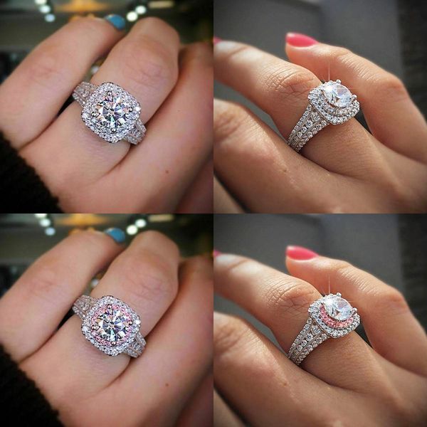 

fashion heart lovers marry ornaments biker cat jewelry wedding ring gold classic rings for women, Silver