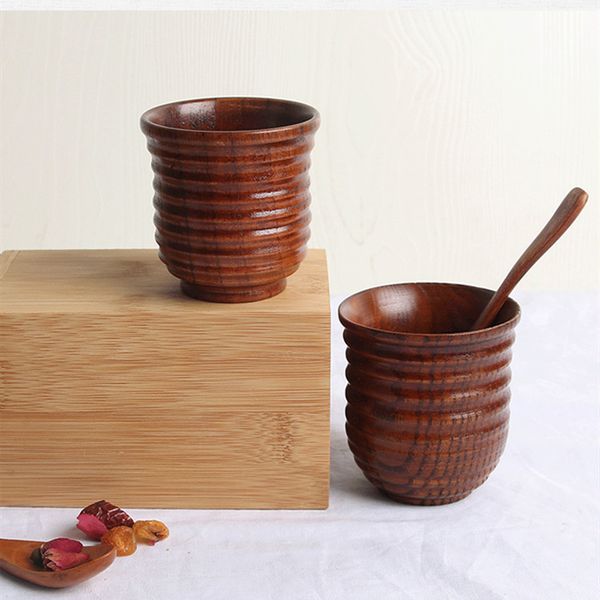 

new wooden line wooden mugs natural tea cup wine beer cups retro beer coffee tea milk drinking cup drinkware t2i5418
