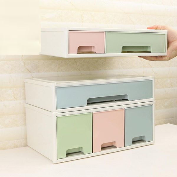 

Storage Box Drawer Type Cosmetics Storage Box Office Desktop Finishing Box Dressing Table Table Plastic Storage Cabinet B