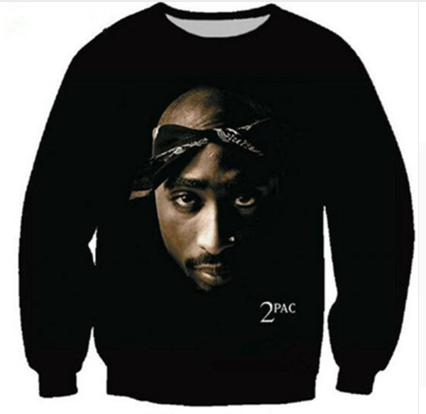 

new fashion singer rapper tupac 2pac sweatshirt men women 3d print 3d funny long sleeve tracksuit pullover outerwear casual w74, Black