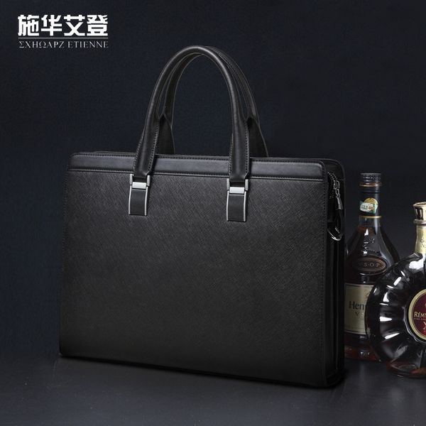 

split cow leather briefcase men vintage laphandbag business men's retro leather messenger bag casual bag for male