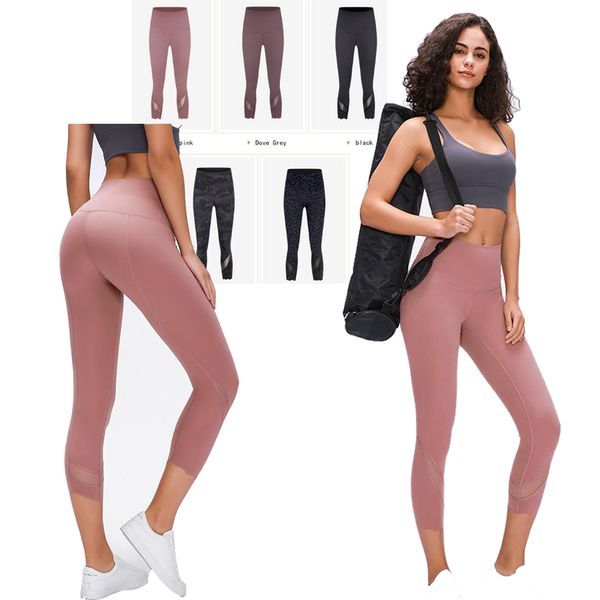

women yoga pants high waist tights gym leggings fitness joggings trousers stretch ninth pants yogaworld lu leggings, White;red
