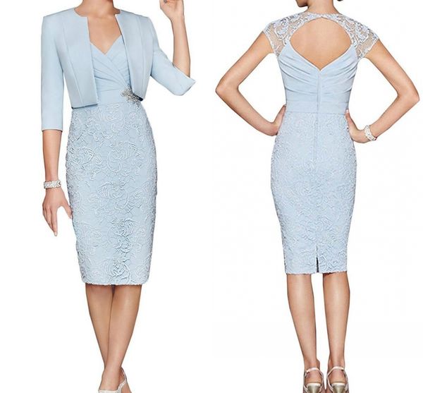 

plus size lace short mother suit gowns formal wear with wrap mother of groom wedding guest dress evening mother of the bride dress, Black;red