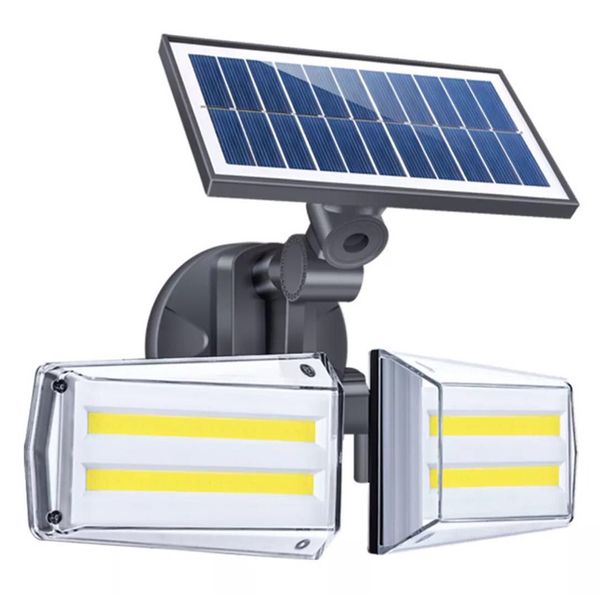 Solar Light 42LED 80COB Настенный светильник Наружное освещение Водонепроницаемый Радар Датчик Солнечный Светом для садового Улица Двор 3 Режимы освещения