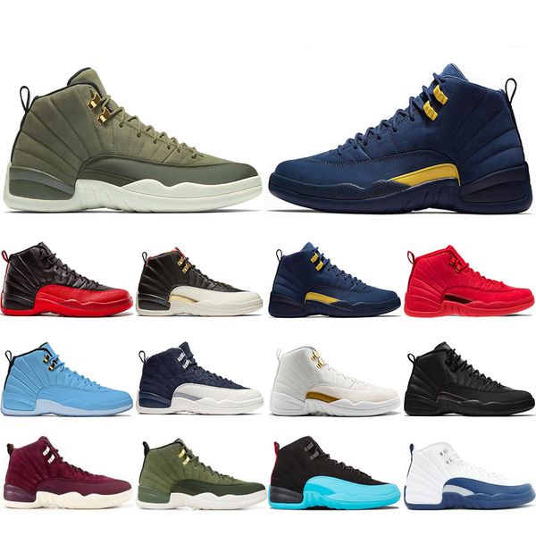

Top Fashion 12 12s Basketball Shoes For Man CNY Michigan Wntr Gym Red NYC Wool Bulls XII Designer Shoe Sports Mens Trainers Sneakers