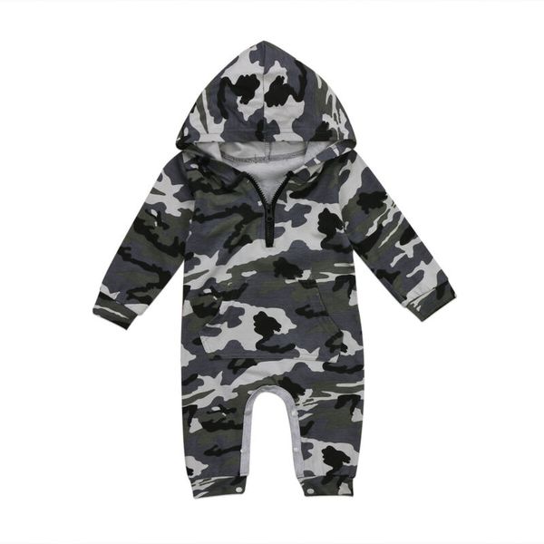 

Long Sleeve Newborn Baby Boy Girls Striped Camouflage Romper Cotton Jumpsuit Bodysuit Outfit Clothes