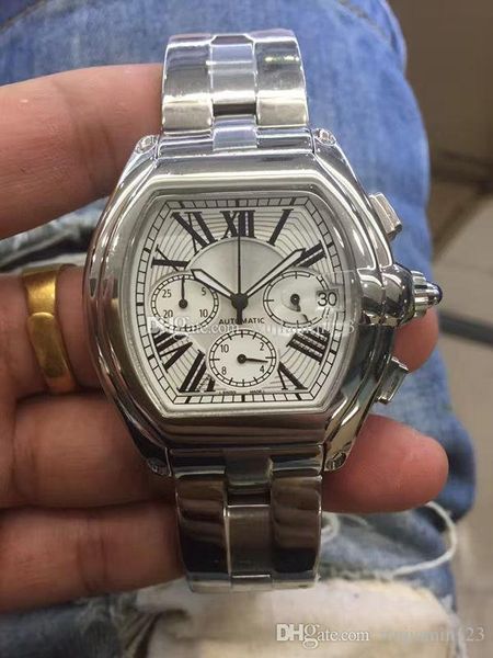 

wholesale luxury watch quality, classic ca r, 361l stainless steel, man's automatic mechanical wristwatch, fashionable, waterproof, fre, Slivery;brown