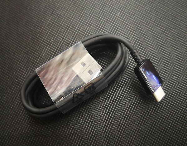 Tipo 1.2M 4FT Original OEM Preto C cabo de carregamento Linha Charger Cabos para Samsung S8 S9 Além disso S10 Universal Type-c Celular